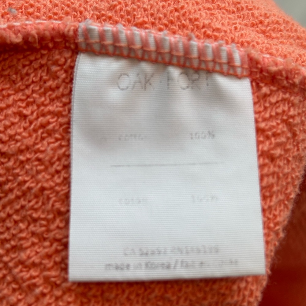 OAK & FORT | Bright Orange Cropped Sweatshirt - Picture 4 of 8